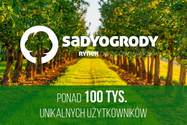 Liczba użytkowników portalu SadyOgrody.pl przekroczyła 100 tys.