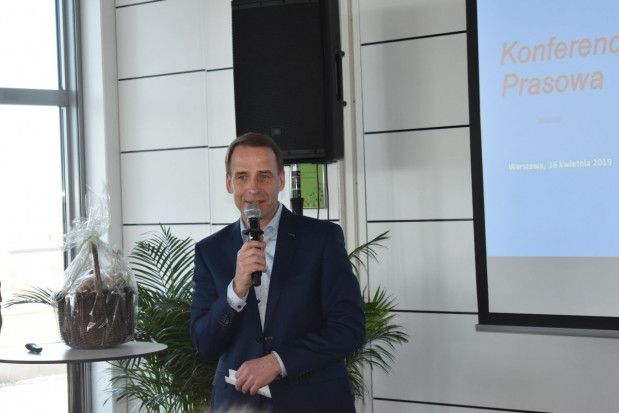 Joerg Rehbein, prezes Działu Crop Science Europa Środkowa i Wschodnia firmy Bayer/ fot. sadyogrody.pl Nowa zaprawa nasienna i odmiany rzepaku w ofercie firmy Bayer (zdjęcia)
