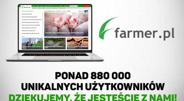 fot. materiały Grupy PTWP W maju portal Farmer.pl odwiedziło 881 713 unikalnych użytkowników!