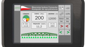 Mescomp produkuje komputer Isobus do obsługi opryskiwaczy