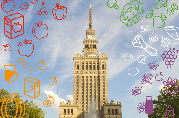 Warszawa: PKiN rozbłyśnie 5 kolorami z okazji Światowego Dnia Owoców i Warzyw