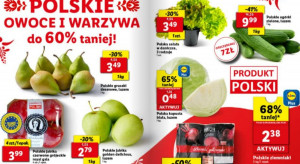 Lidl: polskie owoce i warzywa do 60% taniej. Jabłka - 1,79 zł/kg
