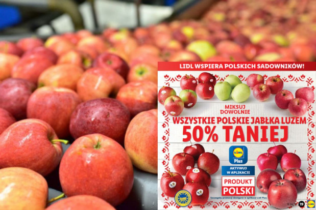 Lidl zdecydował się wykupić od swoich dostawców jabłek zapasy z ubiegłorocznych zbiorów Lidl kupił od sadowników zapasy jabłek z ubiegłorocznych zbiorów