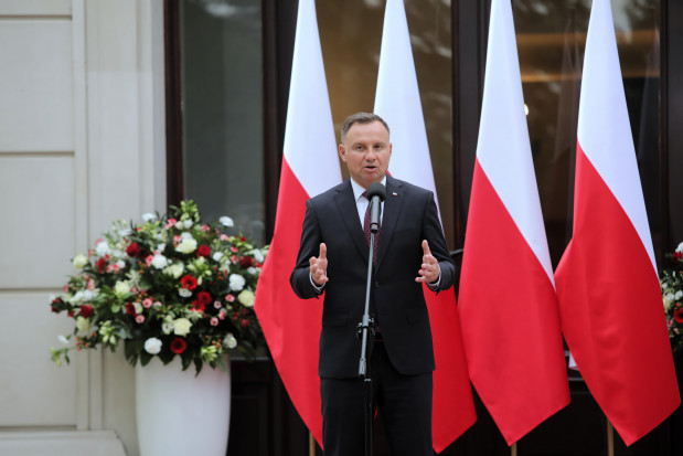 Prezydent RP Andrzej Duda podczas uroczystej Gali AgroLigi 2020 / PAP/Wojciech Olkuśnik Prezydent: polskie rolnictwo jest fundamentem polskiej gospodarki