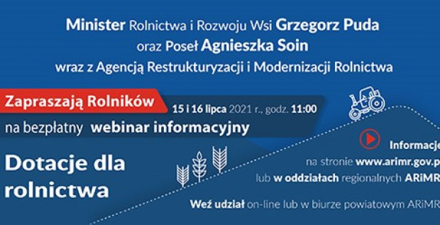 fot. ARiMR ARiMR: 15 i 16 lipca bezpłatny webinar o dotacjach dla rolników