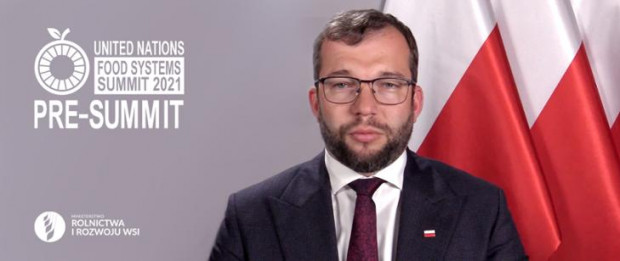 Minister rolnictwa Grzegorz Puda uczestniczył w Szczycie Systemów Żywnościowych ONZ 2021/ fot. MRIRW MRiRW: Pre-Summit ONZ - nowe systemy żywności dla świata