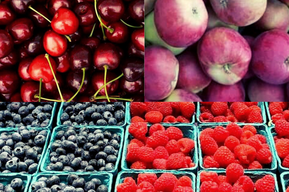 Czereśnie, borówki, maliny i jabłka letnie - ceny owoców na Broniszach