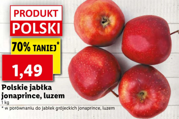 Niskie ceny jabłek w dyskontach Lidl i Biedronka z niskimi cenami jabłek. To szkoda dla sadowników!