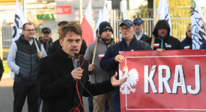 Protest AGROunii pod zakładem Anwil we Włocławku