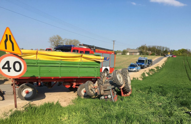 Śmiertelny wypadek rolnika. Zginął przygnieciony przez traktor/ fot.policja.gov Śmiertelny wypadek rolnika. Zginął przygnieciony przez traktor