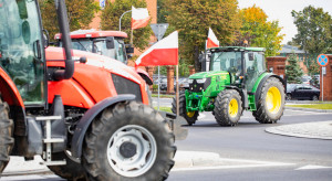 Dolnośląskie: protest rolników na drodze krajowej nr 8